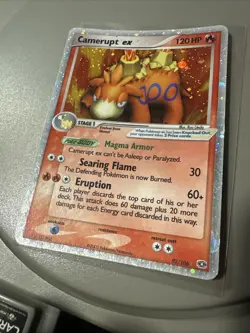 Pokemon TCG Camerupt EX Emerald Holo Rare Card 92/106 LP - Image 3