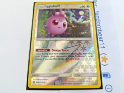 Igglybuff REVERSE HOLO card 168/236 Sun & Moon Cosmic Eclipse 2019 Pokemon - Image 2