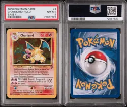 Pokemon Charizard Base Set 2 Holographic Holo Card PSA 8 with Swirl #4 - Image 3