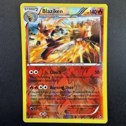 POKEMON BLAZIKEN 14/111 RARE REVERSE HOLOFOIL FURIOUS FISTS NM CARD - Image 1