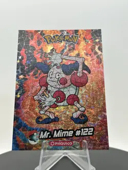 2025 POKEMON STAINED GLASS Crystal Card #122 MR. MIME Kanto Peru Foil - Image 3