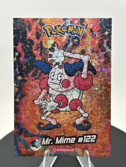2025 POKEMON STAINED GLASS Crystal Card #122 MR. MIME Kanto Peru Foil - Image 4