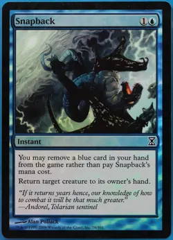 Snapback FOIL Time Spiral PLD Blue Common MAGIC MTG CARD (ID# 511375) ABUGames - Image 1