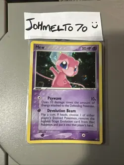 Mew 040 Holo Black Star Promo Pokemon Card 2006 LP Condition - Image 1