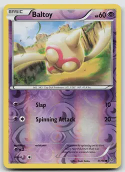 Pokemon Card Baltoy (31) REVERSE HOLO XY - Ancient Origins 31/98 - Image 1