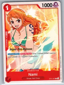 Nami ST01-007 English Super Pre-Release - One Piece Card - NM - Image 1