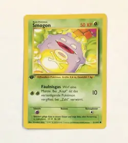 Pokemon KOFFING Smogon Card 51/102 German 1st Edition Common LP Base Set WOTC - Image 1
