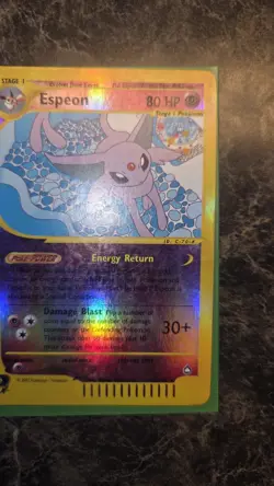 Pokemon Espeon Aquapolis TCG Reverse Holo Card #011/147 NM/LP Condition - Image 2