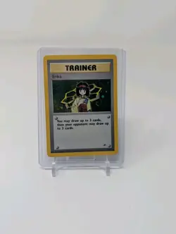 Erika Trainer Card 16/132 Holo Pokemon Gym Heroes Swirl - Image 1