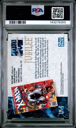 1992 MARVEL MASTERPIECES LOST MARVEL BONUS CARD #LM-5 JUBILEE PSA 8 - Image 2