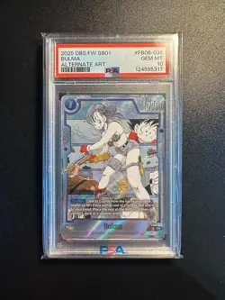 2025 DRAGON BALL SUPER CARD GAME FUSION WORLD MANGA BOOSTER 01 BULMA PSA 10 - Image 1