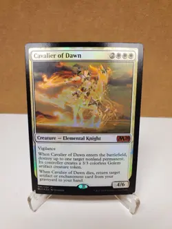 Magic: The Gahtering MTG Core Set 2020 Cavalier of Dawn Foil - Image 1