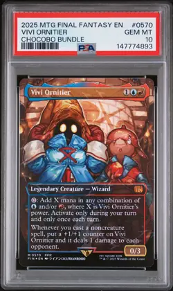 2025 MTG FINAL FANTASY CHOCOBO BUNDLE #0570 VIVI ORNITIER PSA 10 - Image 1