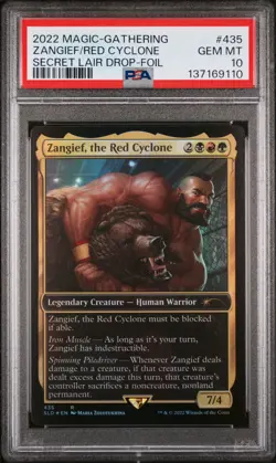 2022 MTG SECRET LAIR DROP STREET FIGHTER-FOIL ZANGIEF, THE RED CYCLONE PSA 10 - Image 1