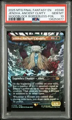 2025 MTG FF MAGIC THE GATHERING FINAL FANTASY JENOVA ANCIENT CALAMITY 346 PSA 10 - Image 1