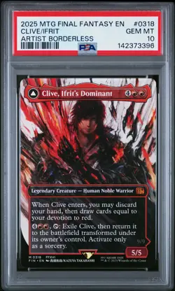 2025 MTG FINAL FANTASY CLIVE IFRIT'S DOMINANT/IFRIT WARDEN OF INFERNO PSA 10 - Image 1