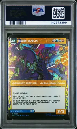 2025 MTG MARVEL'S SPIDER-MAN #0220 GREEN GOBLIN/NORMAN OSBORN PSA 9 - Image 2