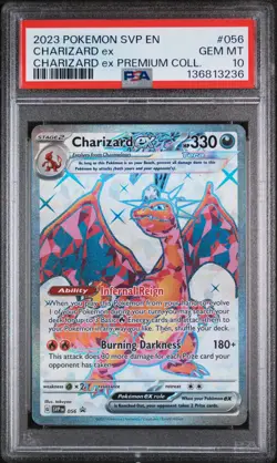 2023 POKEMON SVP PROMO PREMIUM COLLECTION #056 CHARIZARD EX PSA 10 - Image 1