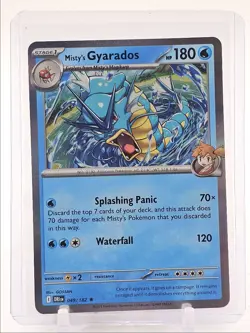 MISTY'S GYARADOS 2025 POKEMON DESTINED RIVALS RARE HOLO 049/182 Q1134 - Image 1
