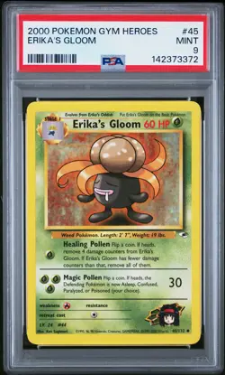 2000 POKEMON GYM HEROES #45 ERIKA'S GLOOM PSA 9 - Image 1