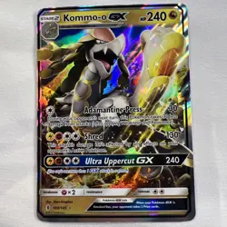 Pokemon TCG Kommo-o GX 100/145 Ultra Rare Guardians Rising Light Play - Image 1
