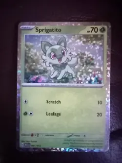 McDonald's Sprigatito 001/015 Holo Pokemon TCG Card Near Mint/Mint Condition - Image 1