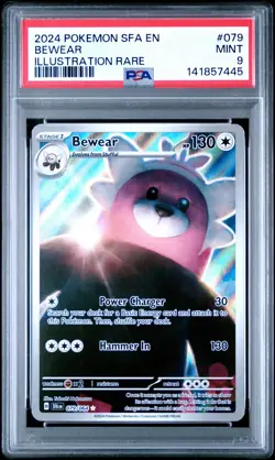 2024 POKEMON SFA EN-SHROUDED FABLE ILLUSTRATION RARE #079 BEWEAR PSA 9 - Image 1