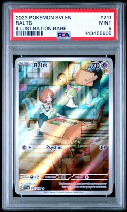 2023 POKEMON SVI EN-SCARLET & VIOLET ILLUSTRATION RARE #211 RALTS PSA 9 - Image 1