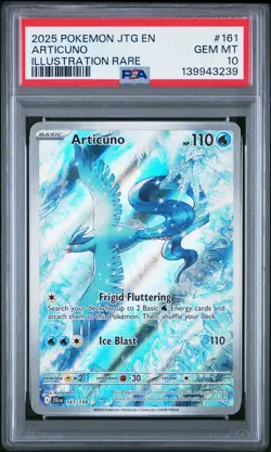 2025 POKEMON JTG EN-JOURNEY TOGETHER ILLUSTRATION RARE #161 ARTICUNO PSA 10 - Image 1
