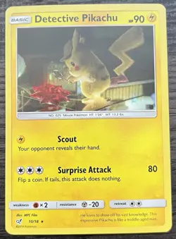 Detective Pikachu 10/18 Pokemon TCG Sun & Moon Promo Holo MINT NM - Image 1