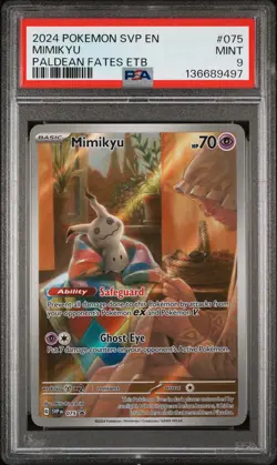 2024 POKEMON SVP EN-SV BLACK STAR PROMO #075 MIMIKYU PSA 9 - Image 1