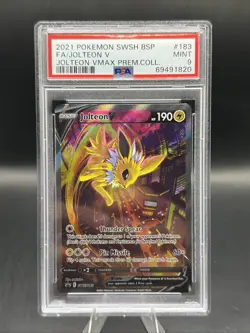 Pokemon Jolteon V SWSH183 SWSH: Sword & Shield Promo Full Art Holo PSA 9 - Image 1