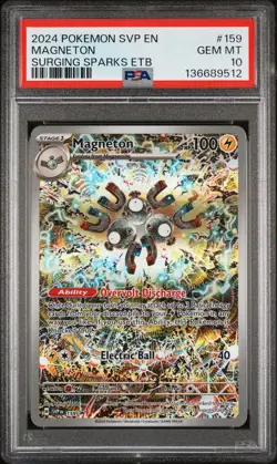 2024 POKEMON SVP EN-SV BLACK STAR PROMO #159 MAGNETON PSA 10 - Image 1