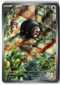 Lechonk ⭐ 209/197 Holo Illustration Rare Obsidian Flames 2023 Pokemon NM - Image 1