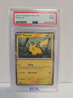 2025 Pokemon McDonald's Collection Pikachu M24EN Holo PSA 9 - Image 1