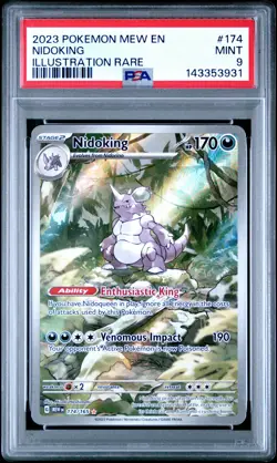 2023 POKEMON MEW EN-151 ILLUSTRATION RARE #174 NIDOKING PSA 9 - Image 1
