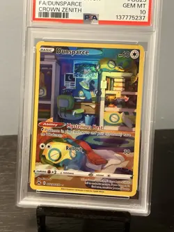 2023 Pokemon Crown Zenith # GG23 Full Art Dunsparce PSA 10 GEM MT - Image 1