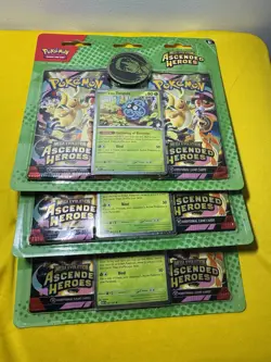 Pokemon Ascended Heroes 2-Pack Blister Bundle Erika’s Tangela Sealed Lot X 3 - Image 1