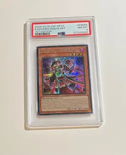 PSA 8 2024 Yu-Gi-Oh! Kashtira Riseheart #MP24-EN065 1st Ed Secret Rare + Bonus - Image 1