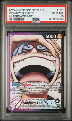 2024 ONE PIECE EMPERORS IN THE NEW WORLD ALT ART #061 MONKEY D. LUFFY PSA 10 - Image 1