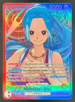 One Piece Heroine’s Edition Extra Booster Nefeltari Vivi EB03-001 Leader Alt Art - Image 1