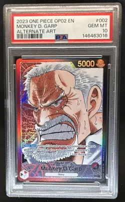 2022 One Piece Paramount War Monkey.D.Garp Leader Alternate Art #OP02-002 PSA 10 - Image 1