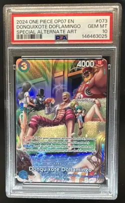 2024 One Piece Donquixote Doflamingo Special Alternate Art #OP01-073 PSA 10 - Image 1