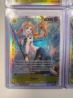 ONE PIECE NAMI EB03-053 SUPER RARE SET OF 4 (ENGLISH - YELLOW) - Image 3