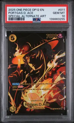 2025 ONE PIECE LEGACY OF THE MASTER SPECIAL ALT ART #011 PORTGAS D. ACE PSA 10 - Image 1