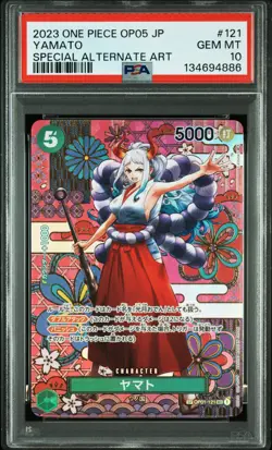 ONE PIECE 2023 YAMATO SPECIAL AA JP OP05-AWAKENING OF THE NEW ERA #121 PSA 10 - Image 1