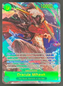 One Piece Dracule Mihawk SEC Alt Art OP14-119 The Azure Sea's Seven English - Image 1