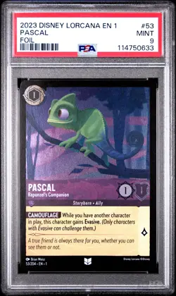 2023 DISNEY LORCANA EN 1-THE FIRST CHAPTER PASCAL - RAPUNZEL'S COMPANION PSA 9 - Image 1