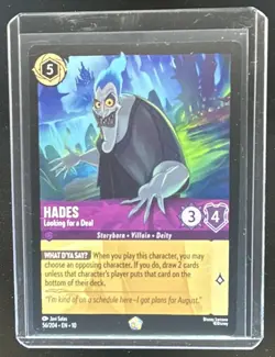 2024 Disney Lorcana Whispers In The Well Hades #56/204 - Image 1