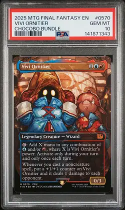 2025 MTG FINAL FANTASY CHOCOBO BUNDLE #0570 VIVI ORNITIER PSA 10 - Image 1